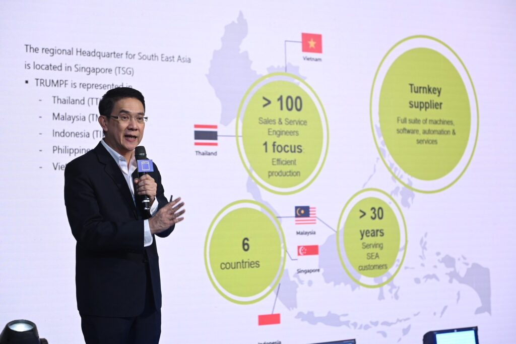 “ทรุ้มพ์ฟ” ฉลองครบรอบ 100 ปี พร้อมเดินหน้าผลักดันเทคโนโลยีสู่อนาคตปักหมุดโชว์รูมในไทย พร้อมเปิดตัวเครื่องตัดเลเซอร์ขนาด 24 กิโลวัตต์ ปักหมุดโชว์รูมในไทย พร้อมเปิดตัวเครื่องตัดเลเซอร์ขนาด 24 กิโลวัตต์