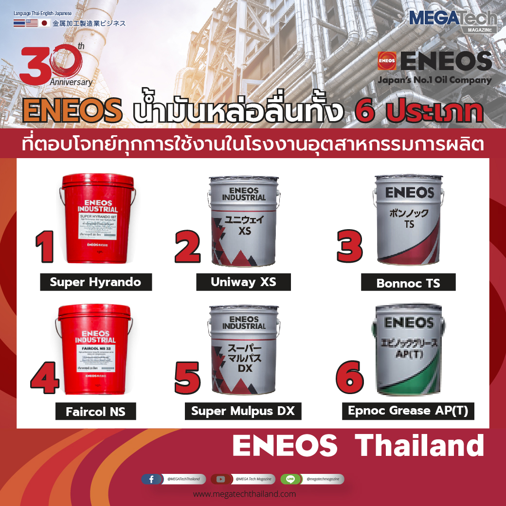 ENEOS Industrial น้ำมันหล่อลื่นอุตสาหกรรมทั้ง 6 ประเภท                                          ที่ขาดไม่ได้ในโรงงานอุตสาหกรรม ตอบโจทย์ทุกการใช้งาน ช่วยยืดอายุและเพิ่มประสิทธิภาพให้แก่เครื่องจักรกล ENEOS Industrial น้ำมันหล่อลื่นอุตสาหกรรมทั้ง 6 ประเภท                                          ที่ขาดไม่ได้ในโรงงานอุตสาหกรรม ตอบโจทย์ทุกการใช้งาน ช่วยยืดอายุและเพิ่มประสิทธิภาพให้แก่เครื่องจักรกล