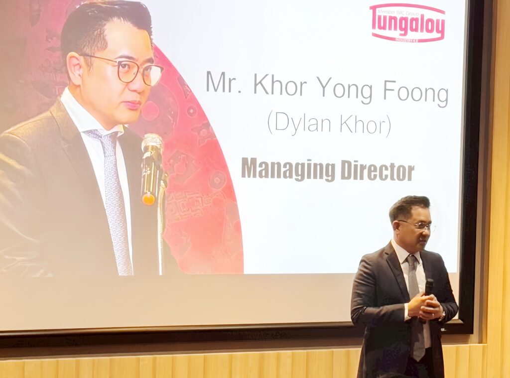 Mr. Dylan Khor คุณดีแลน คอร์ Managing Director, Tungaloy-NTK Cutting Tool (Thailand) Co., Ltd. tungaloy dealer seminar 2025 , tungaloy asia seminar 2025