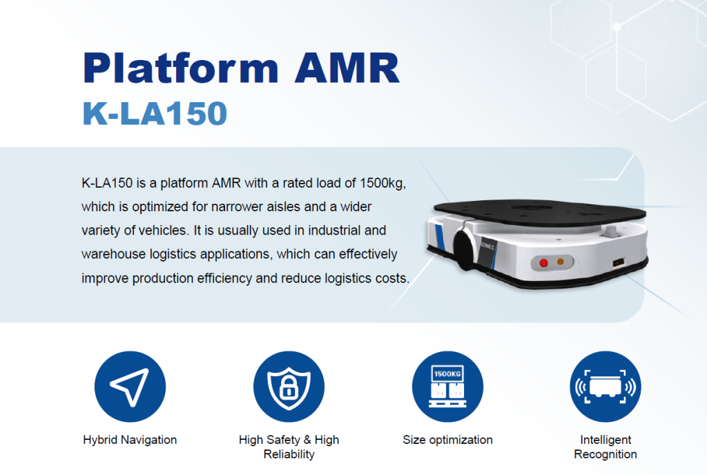 AMR หุ่นยนต์ขนส่งอัตโนมัติ ขนส่งชิ้นส่วนสายการผลิต