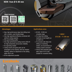 ดอกสว่านเจาะรูลึก Botek Type 01 เทคโนโลยีความแม่นยำสูงสำหรับงาน Deep Hole Drilling