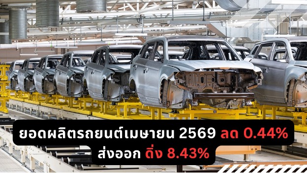 ยอดผลิตรถยนต์เมษายน 103,794 คันลดลง 0.44% ยอดส่งออกดิ่ง 8.43% ส.อ.ท. แนะจับตาสงครามตะวันออกกลาง