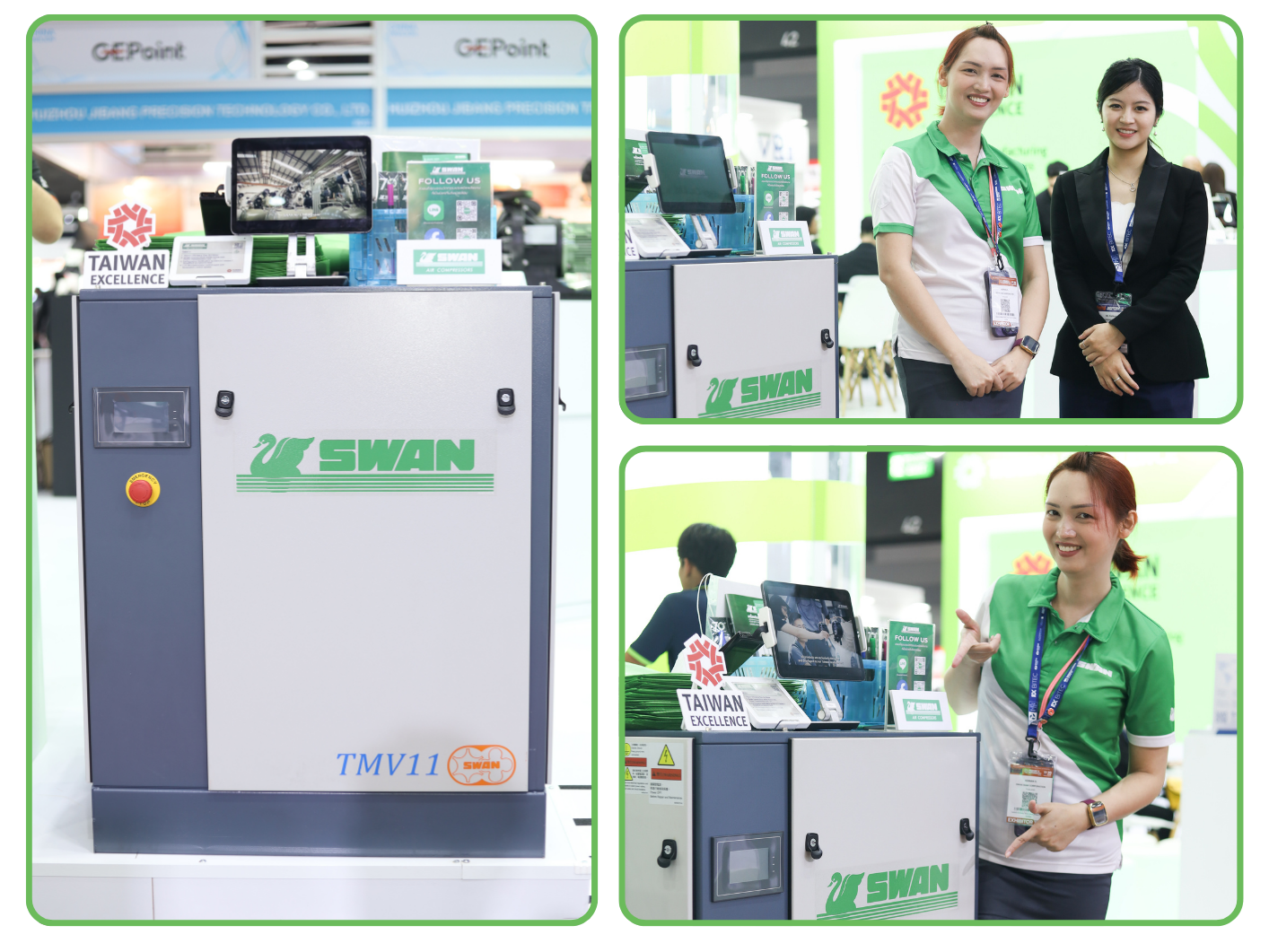 Screw Air Compressor (TMV Series) จาก บริษัท Swan Siam Corporation Co., Ltd. Taiwan Excellence 2026 Manufacturing Expo 2026 Nepcon Thailand Intermold Thailand 