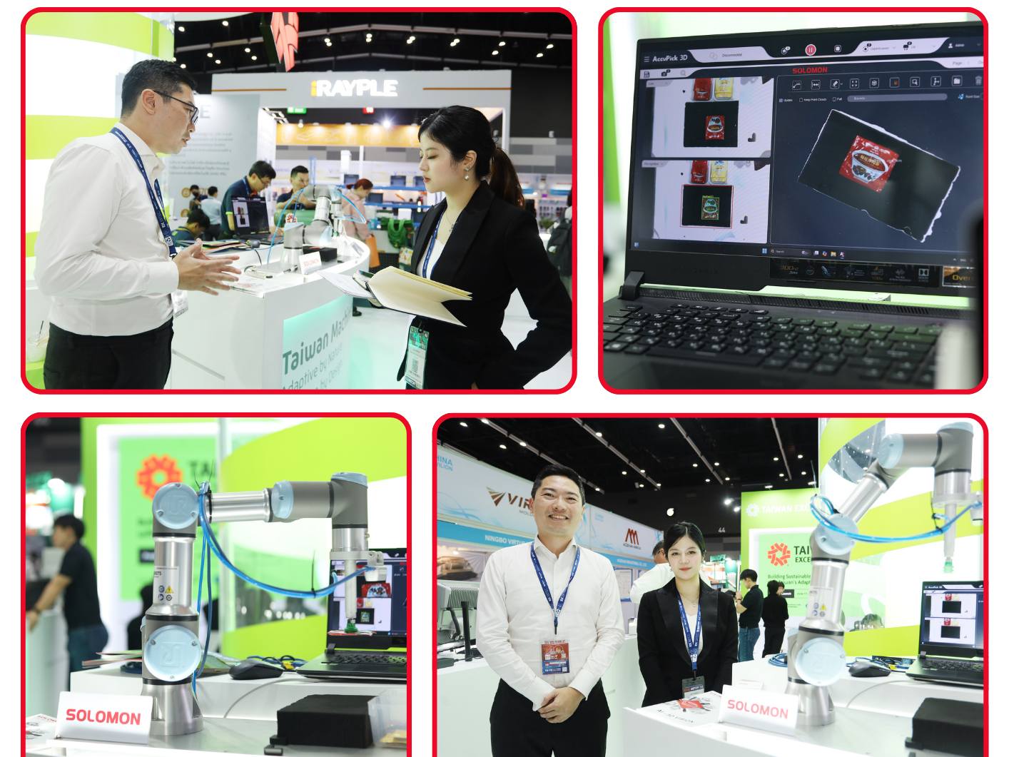 META-aivi Wearable AI Solutions และ SolVision AI Vision System โดย บริษัท Solomon Technology Corporation Taiwan Excellence 2026 Manufacturing Expo 2026 Nepcon Thailand Intermold Thailand 