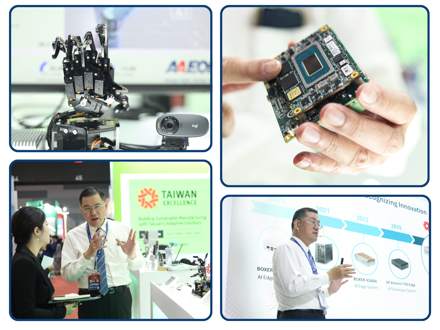 บริษัท AAEON Technology Inc. พัฒนา AI Edge Computing ที่ใช้ Intel® Core™ Ultra Processor และ Dual-Processor AI Platform Taiwan Excellence 2026
Manufacturing Expo 2026 Nepcon Thailand Intermold Thailand 