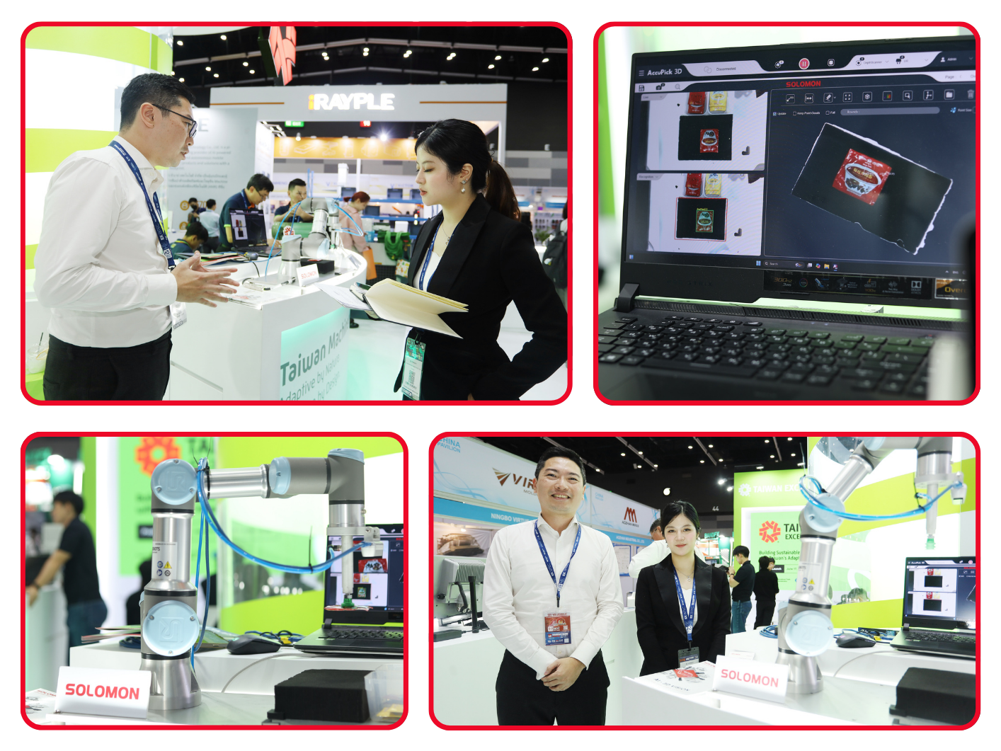 META-aivi Wearable AI Solutions และ SolVision AI Vision System โดย บริษัท Solomon Technology Corporation Taiwan Excellence 2026 Manufacturing Expo 2026 Nepcon Thailand Intermold Thailand