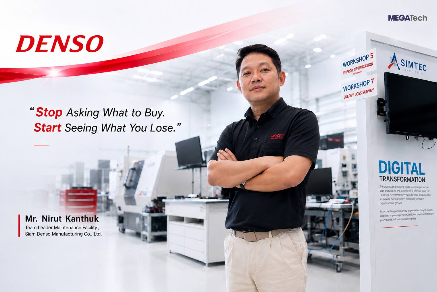 นิรุทธ กันทุกข์, Team Leader Maintenance Facility, Siam Denso Manufacturing Co., Ltd.